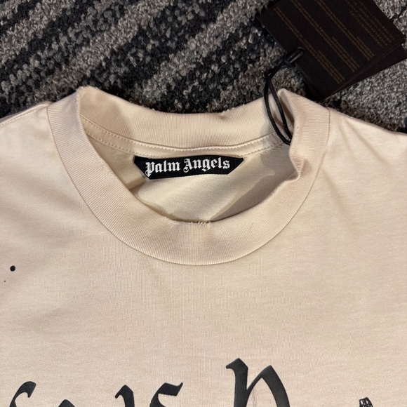 Palm Angels Life is Palm Apricot T-Shirt Men’s Size Large - Picture 2 of 5